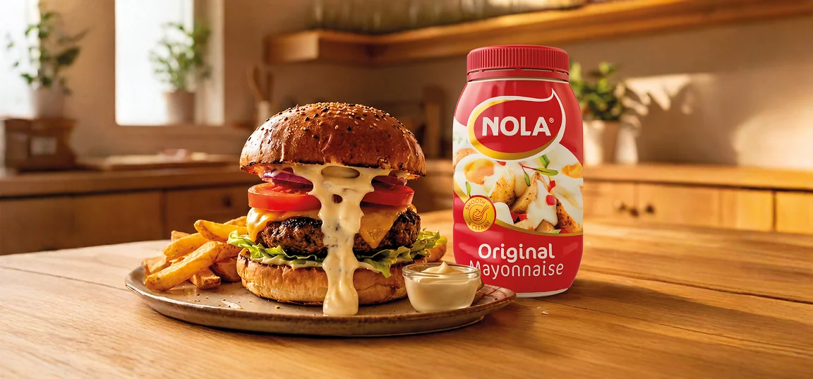 Nola Microsite - Homepage Video Cover - Burger KV - Tablet Portrait